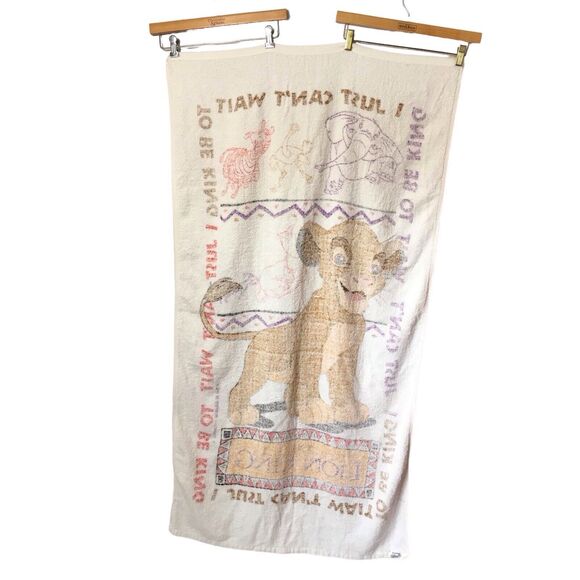VINTAGE beach towel THE LION KING * VINTAGE 90s - Picture 3 of 9